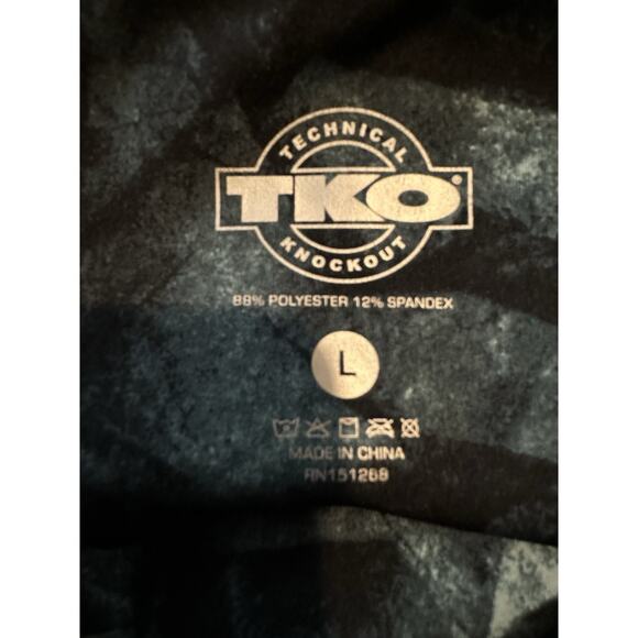 TKO Technical Knockout Size Large Leggings Geometric High Rise Green Black - Picture 7 of 7